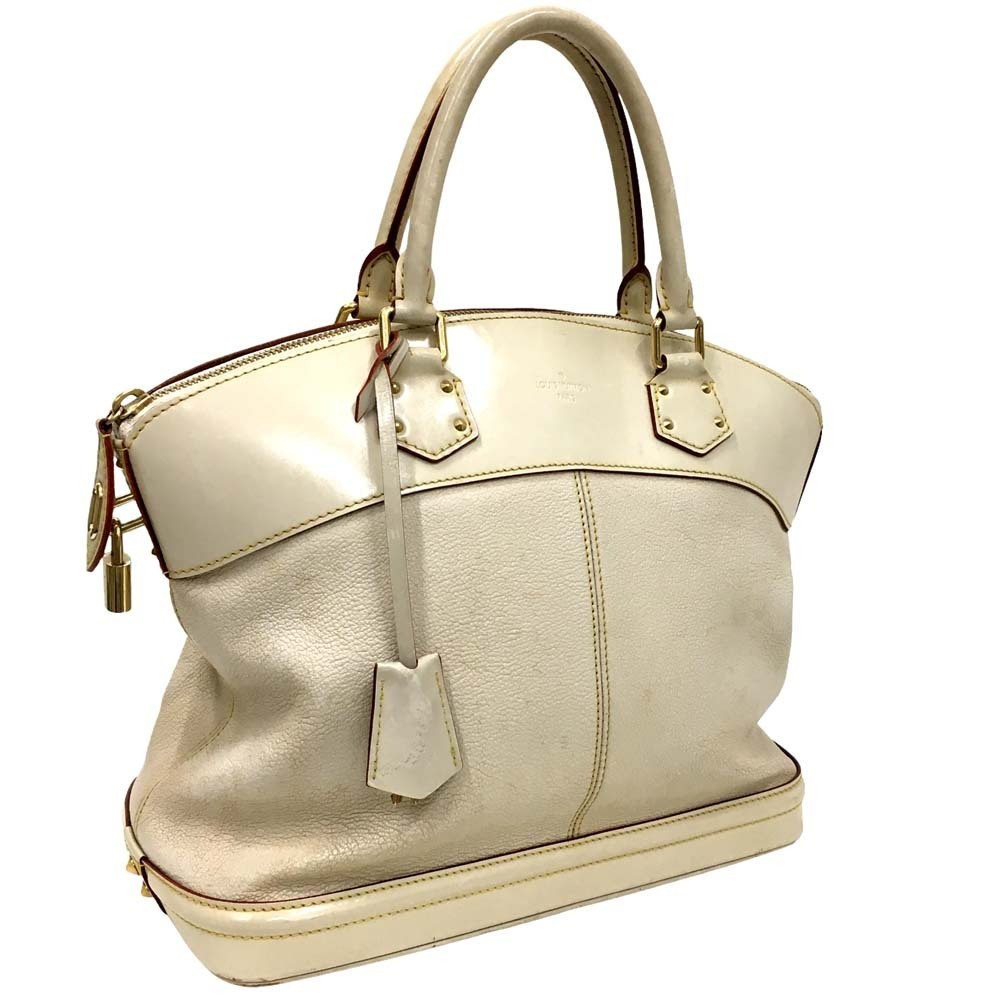 Louis Vuitton Lockit Suhali Tote Bag Handbag White Ivory White Goatskin Zipper